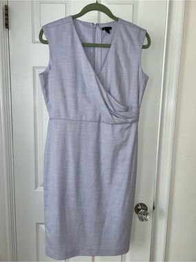 Sleeveless Ann Taylor.  Wrap-Front Lavender Sheath Dress